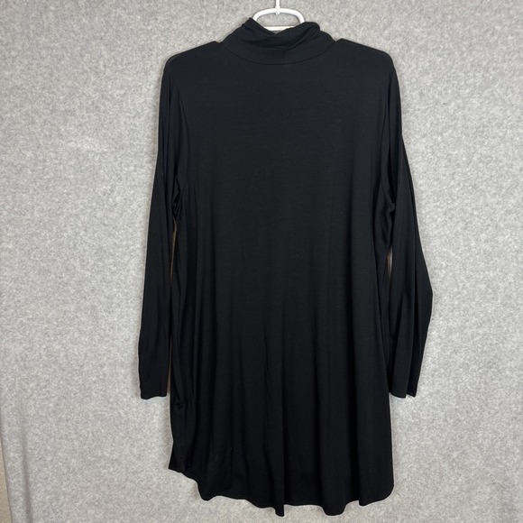 Eileen Fisher Dress Womens XL Black Shift Lagenlook Minimalist Turtleneck Tunic - Picture 5 of 6